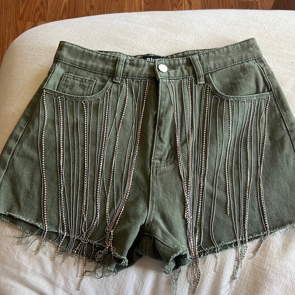 Rhinestone Jean Shorts